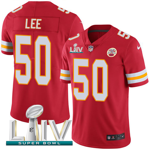 Kansas City Chiefs Nike #50 Darron Lee Red Super Bowl LIV 2020 Team Color Youth Stitched NFL Vapor Untouchable Limited Jersey